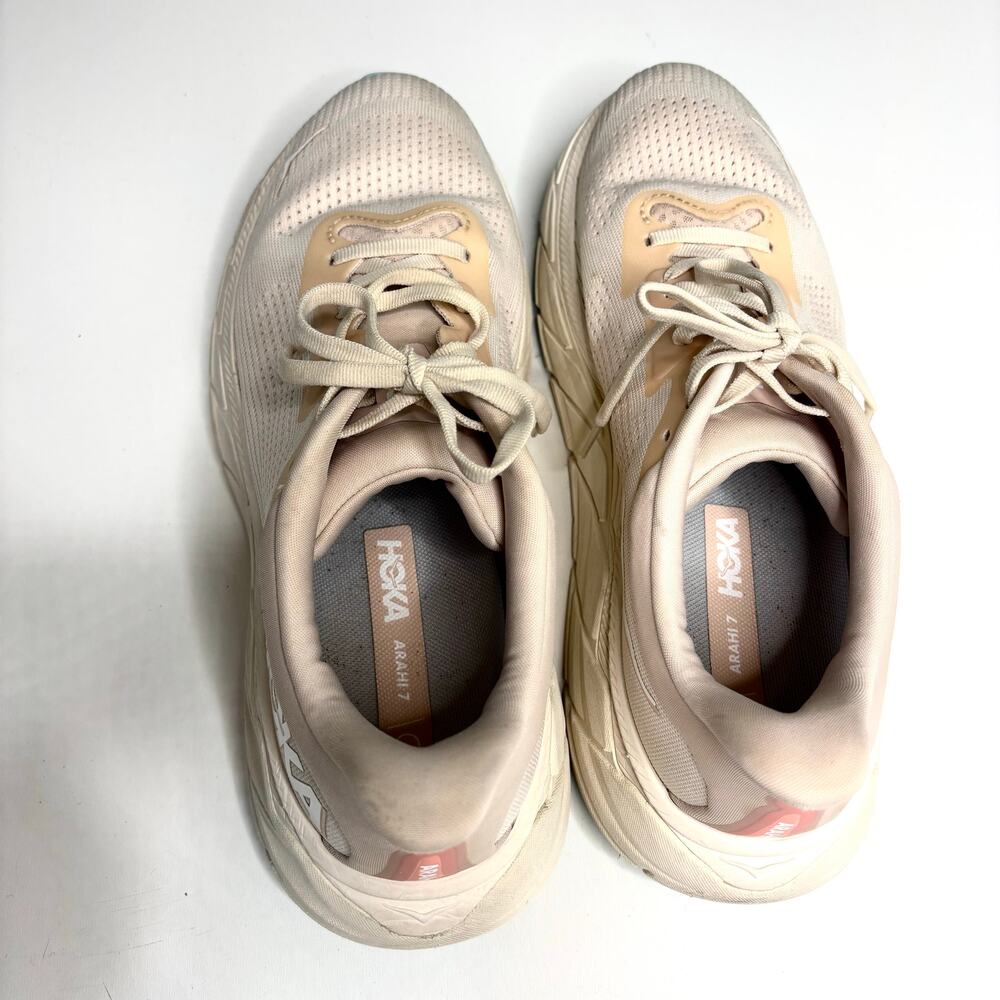 Hoka Women’s Arahi 7 Peach Running Shoes 11B - Picture 4 of 9